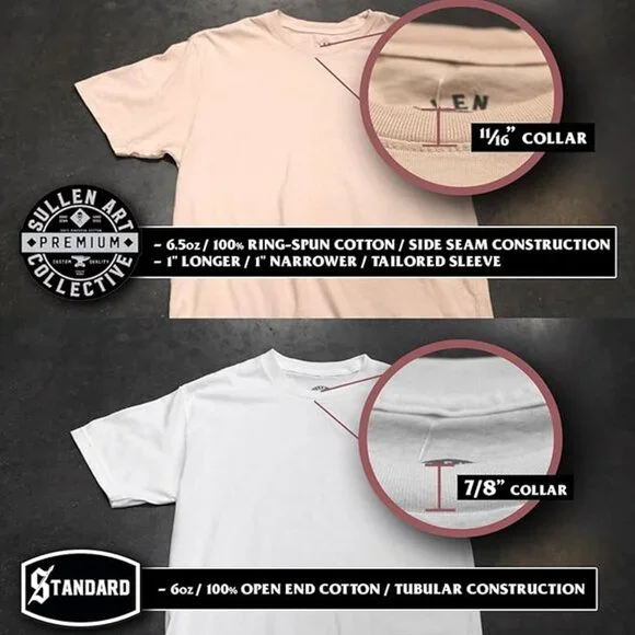 Sullen Shattered SCM3639 Standard Short Sleeve Graphic Tattoo T-shirt For Men - Picture 7 of 9